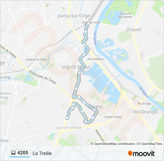4205 Bus Line Map