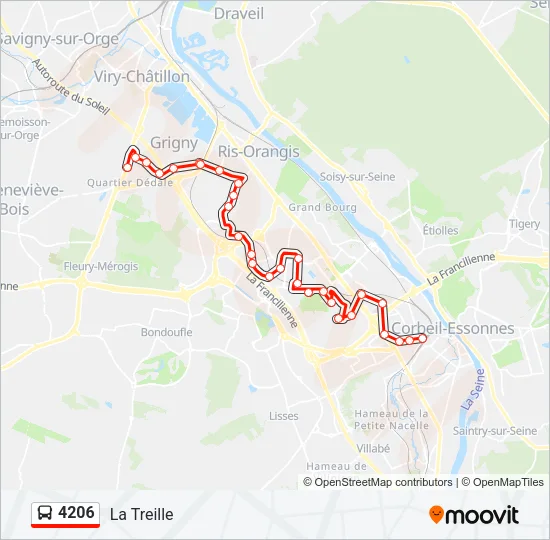 4206 Bus Line Map
