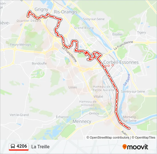 4206 Bus Line Map
