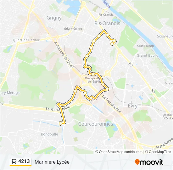 4213 Bus Line Map