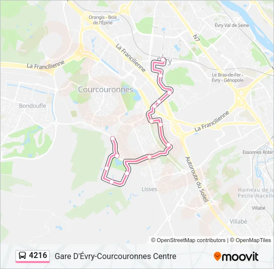 4216 Bus Line Map