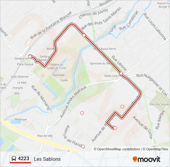 4223 Bus Line Map