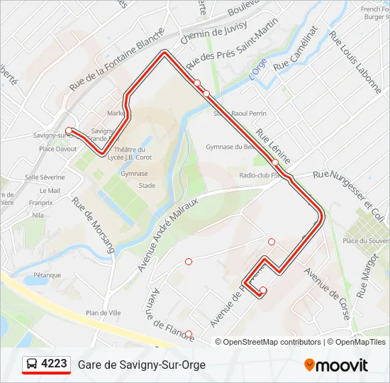 4223 Bus Line Map