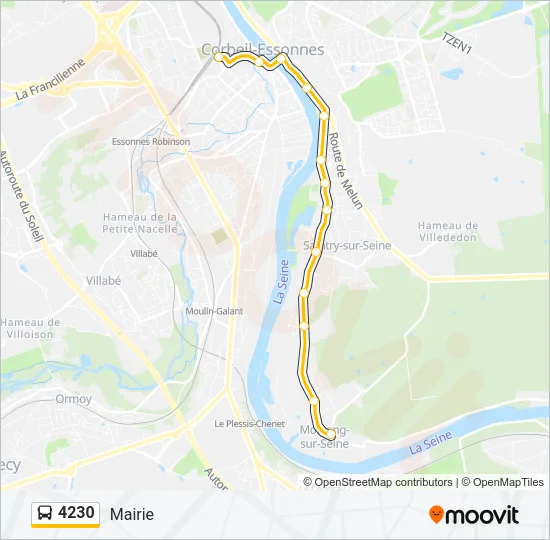 4230 Bus Line Map