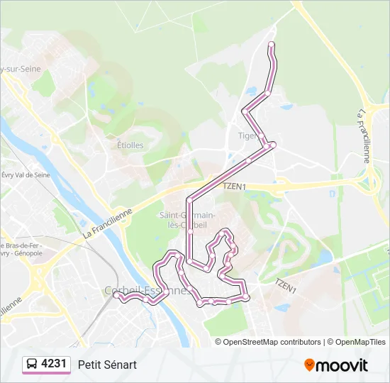 4231 Bus Line Map