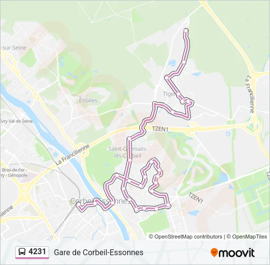 4231 Bus Line Map