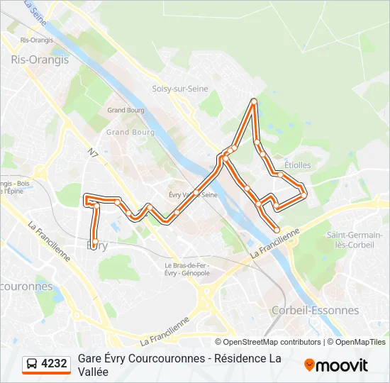 4232 Bus Line Map