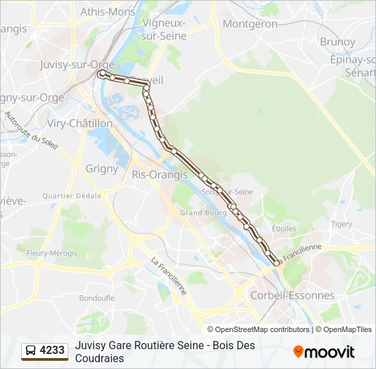 4233 Bus Line Map