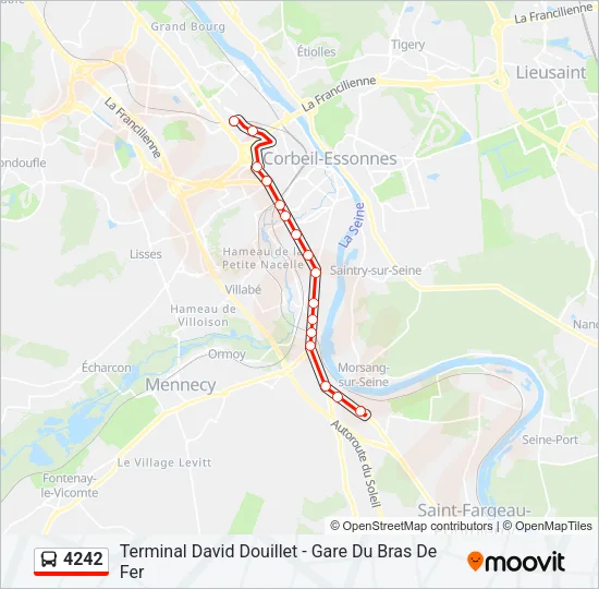 4242 Bus Line Map