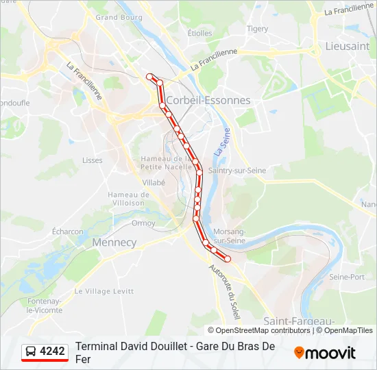 4242 Bus Line Map