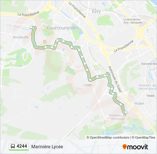 4244 Bus Line Map