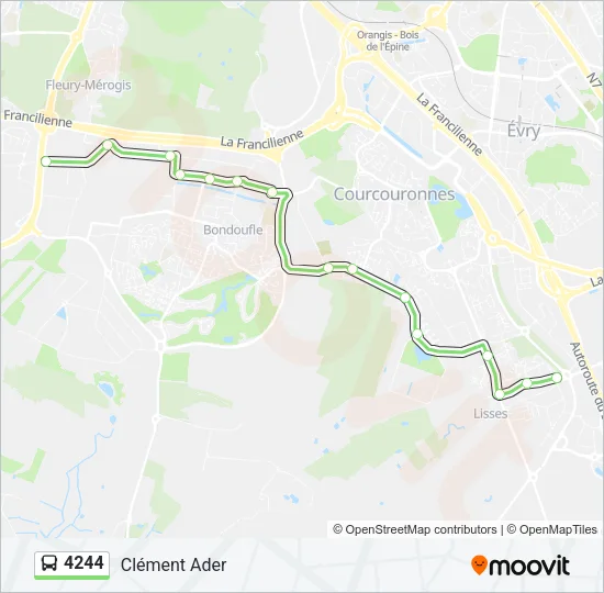 4244 Bus Line Map