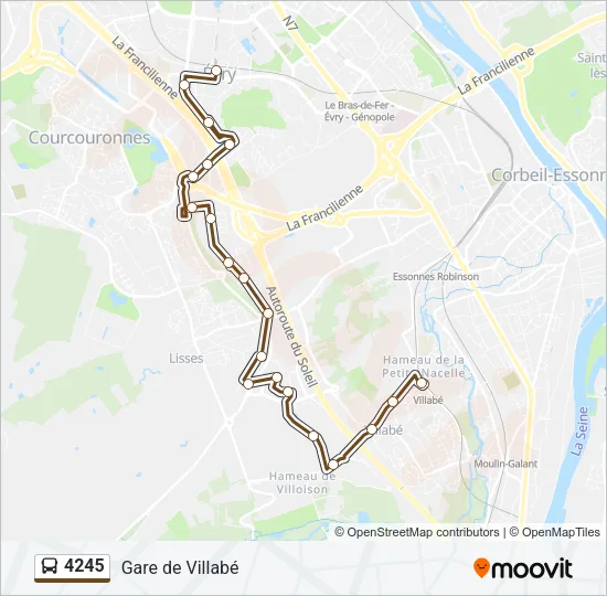 4245 Bus Line Map