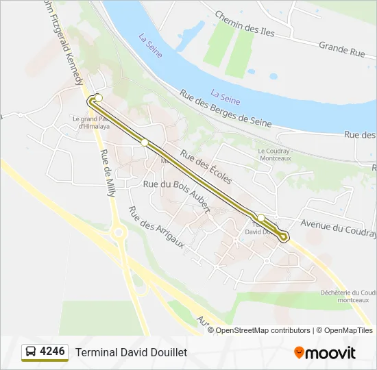 Plan de la ligne 4246 de bus