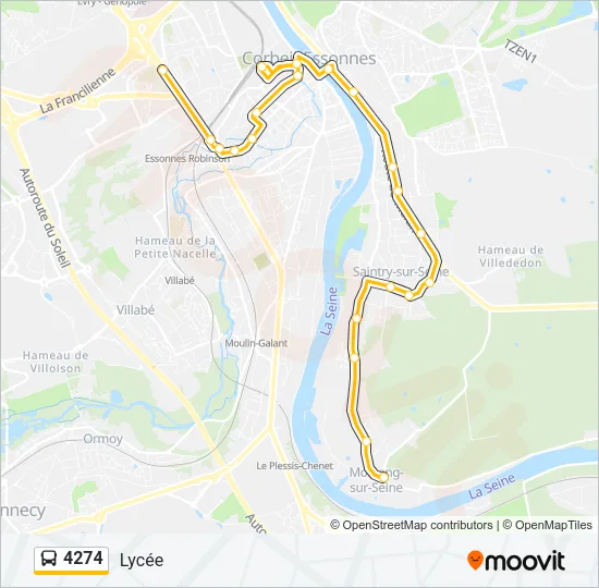 4274 Bus Line Map