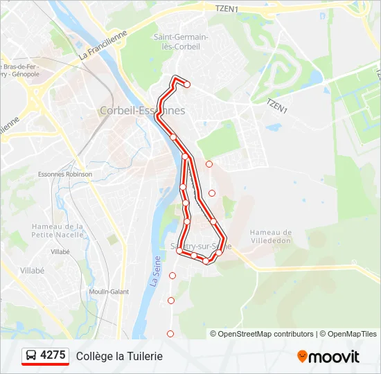 4275 Bus Line Map