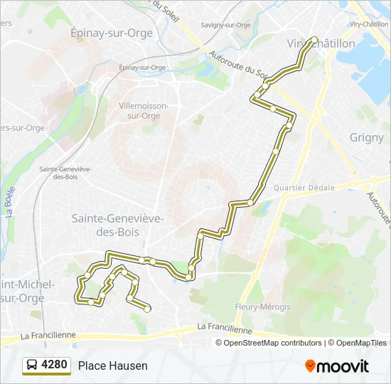 4280 Bus Line Map