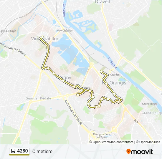 4280 Bus Line Map