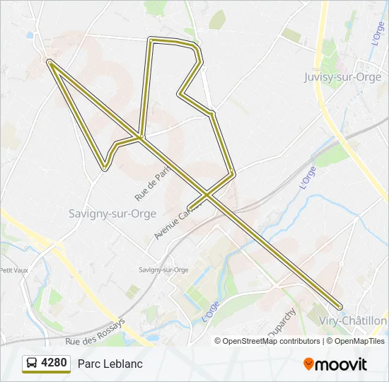 4280 Bus Line Map