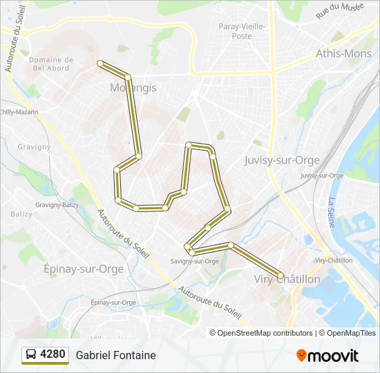 4280 Bus Line Map