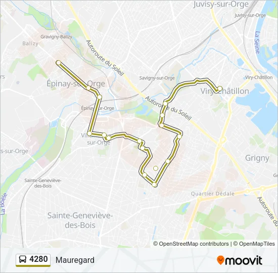 4280 Bus Line Map