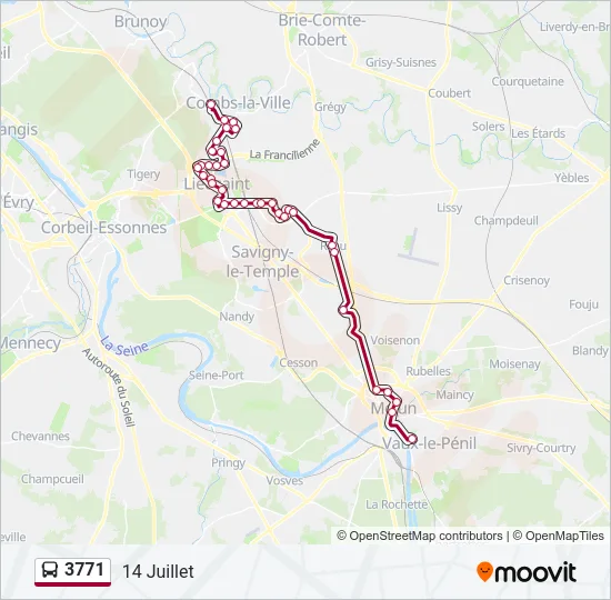 3771 Bus Line Map