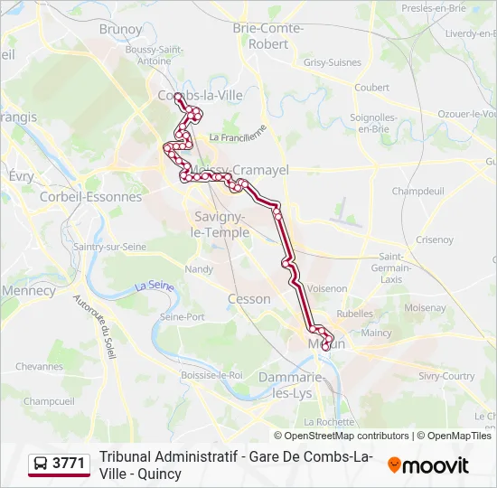 3771 Route: Schedules, Stops & Maps - Tribunal Administratif / Melun ...