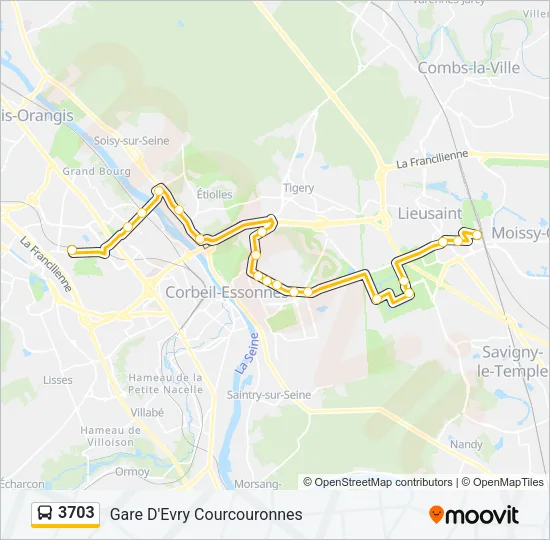 3703 Bus Line Map