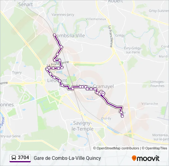 3704 Bus Line Map