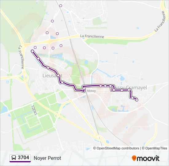 3704 Bus Line Map