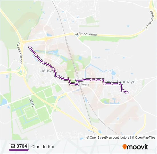 3704 Bus Line Map
