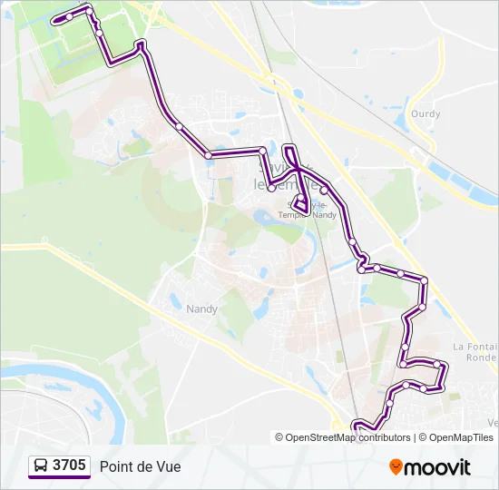 3705 Bus Line Map