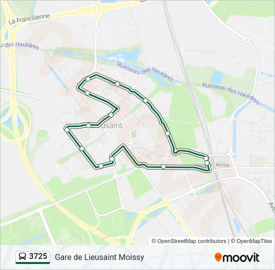 3725 Bus Line Map