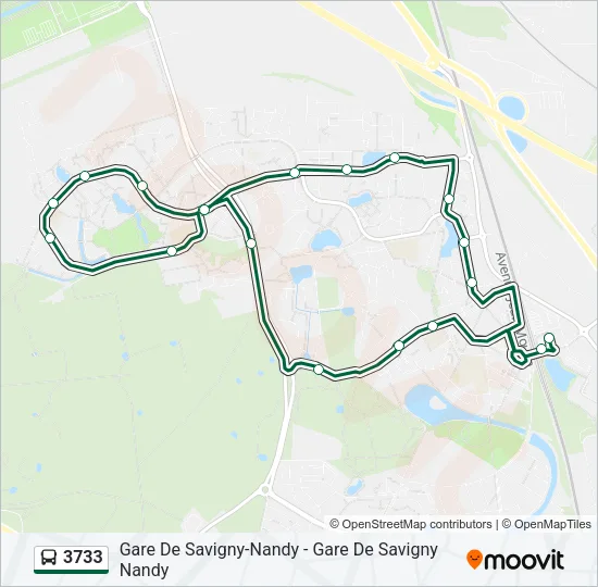 3733 Bus Line Map