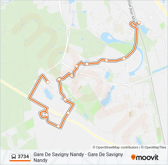3734 Bus Line Map