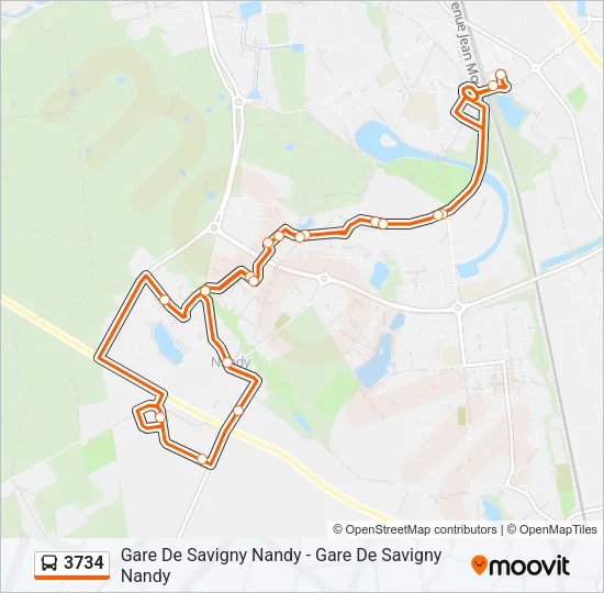 3734 Bus Line Map
