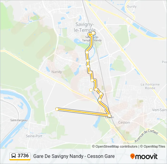 3736 Bus Line Map