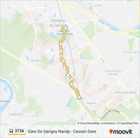 3736 Bus Line Map
