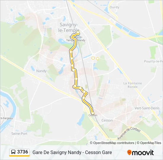 3736 Bus Line Map