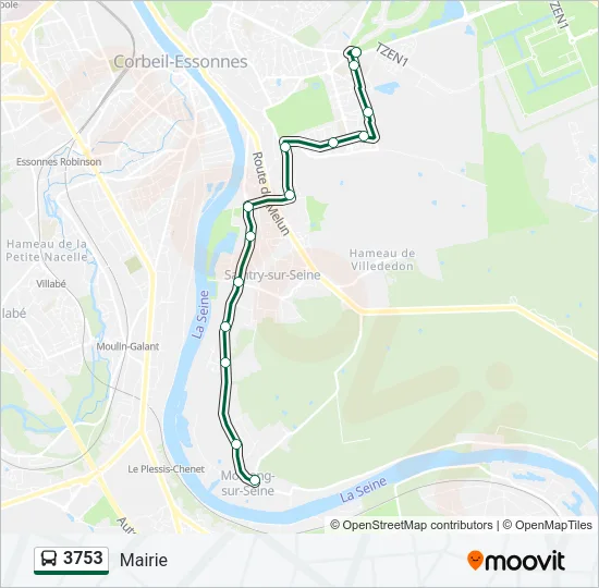 3753 Bus Line Map