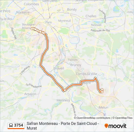 3754 Bus Line Map