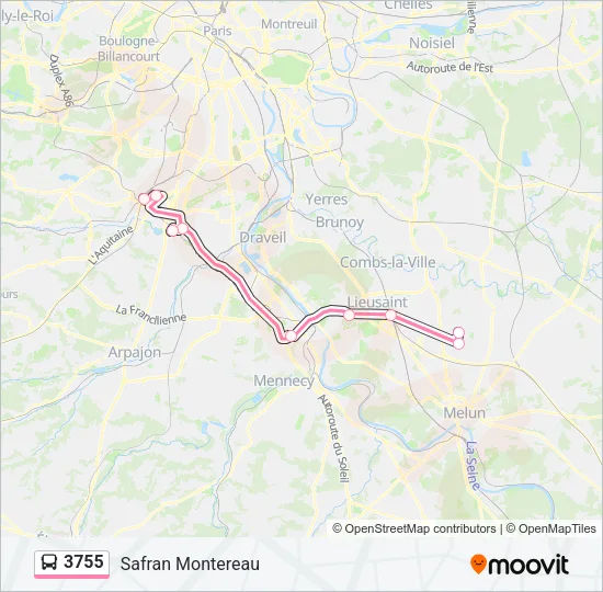 3755 Bus Line Map