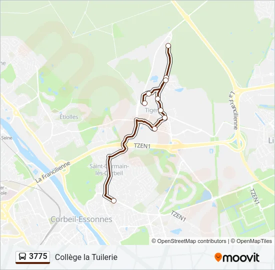 3775 Bus Line Map