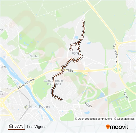 3775 Bus Line Map