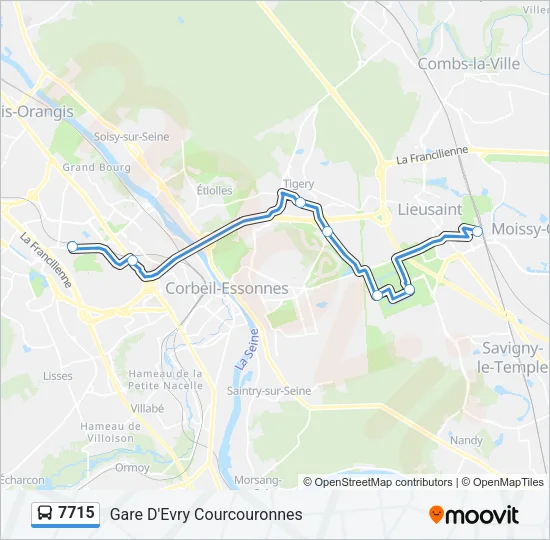 7715 Bus Line Map
