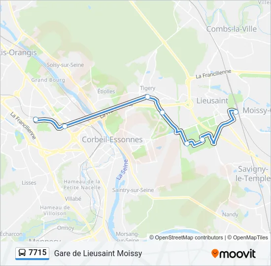 7715 Bus Line Map