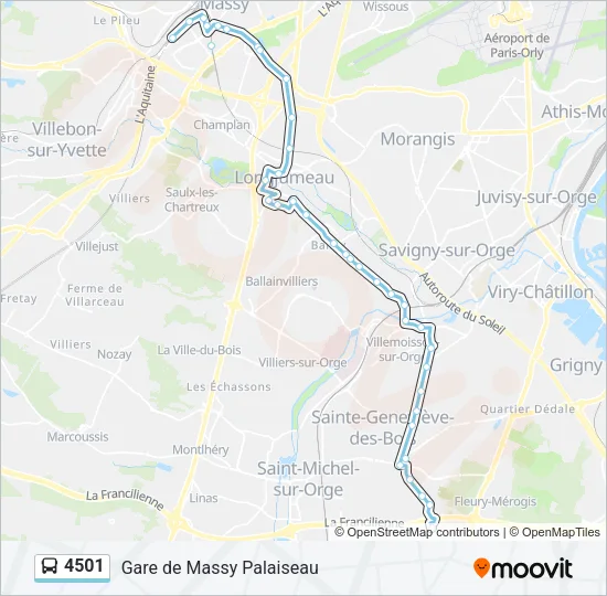 4501 Bus Line Map