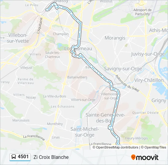 4501 Bus Line Map