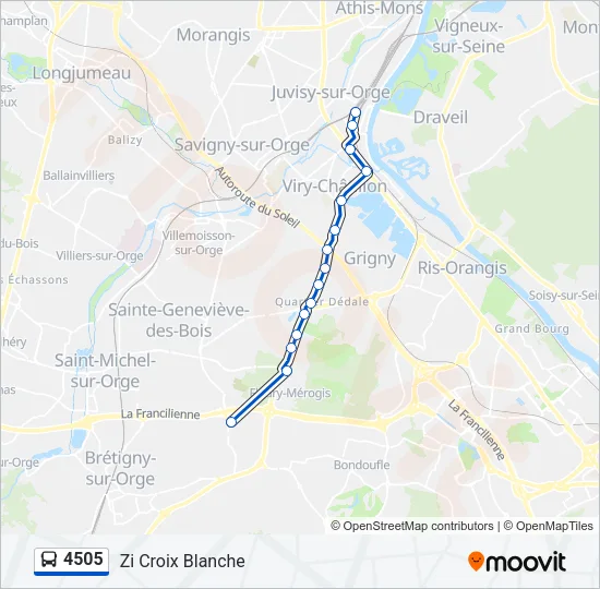 4505 Bus Line Map