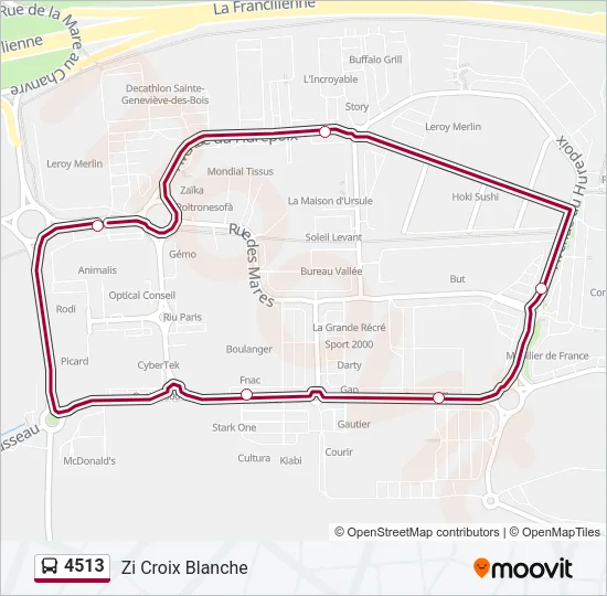 4513 Bus Line Map